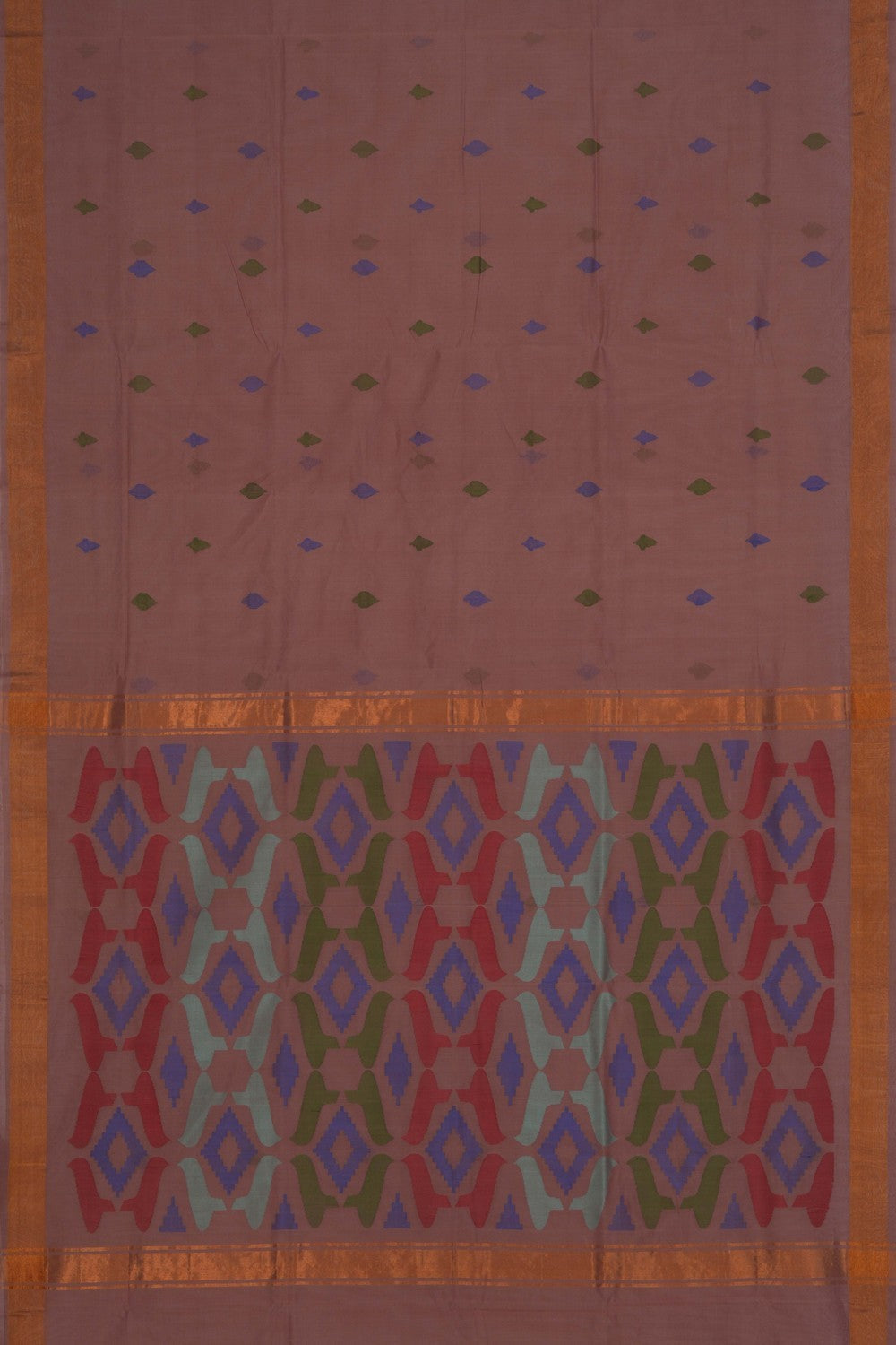 Image of Uppada Cotton Beige Saree