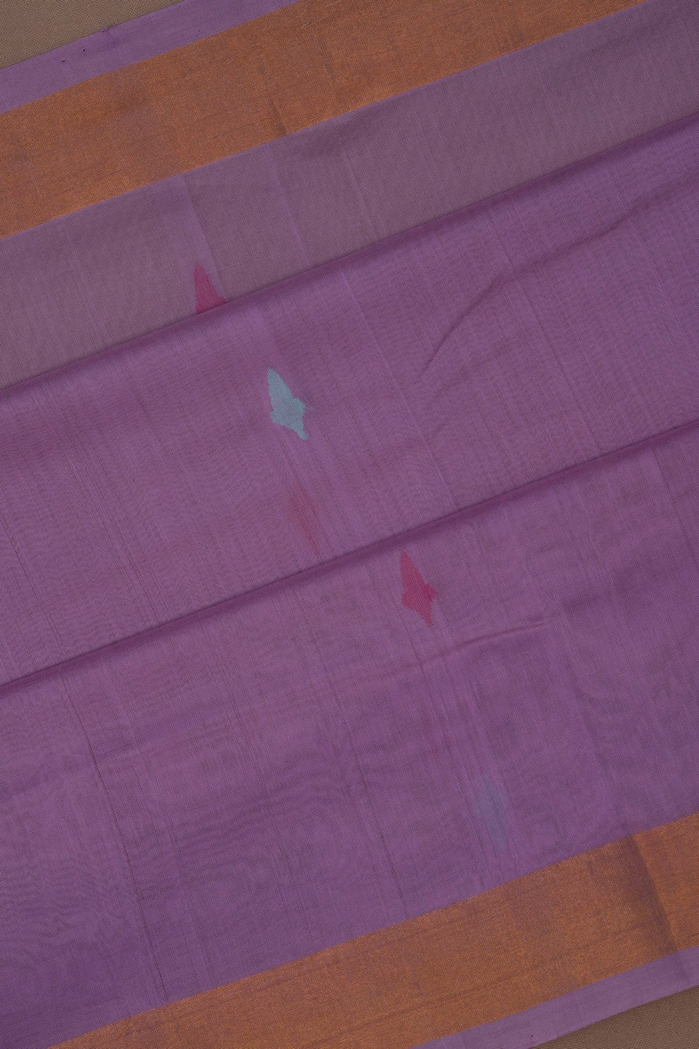 Uppada Cotton Mauve Purple Saree