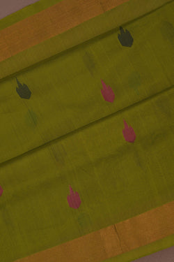 Image of Uppada Cotton Green Saree