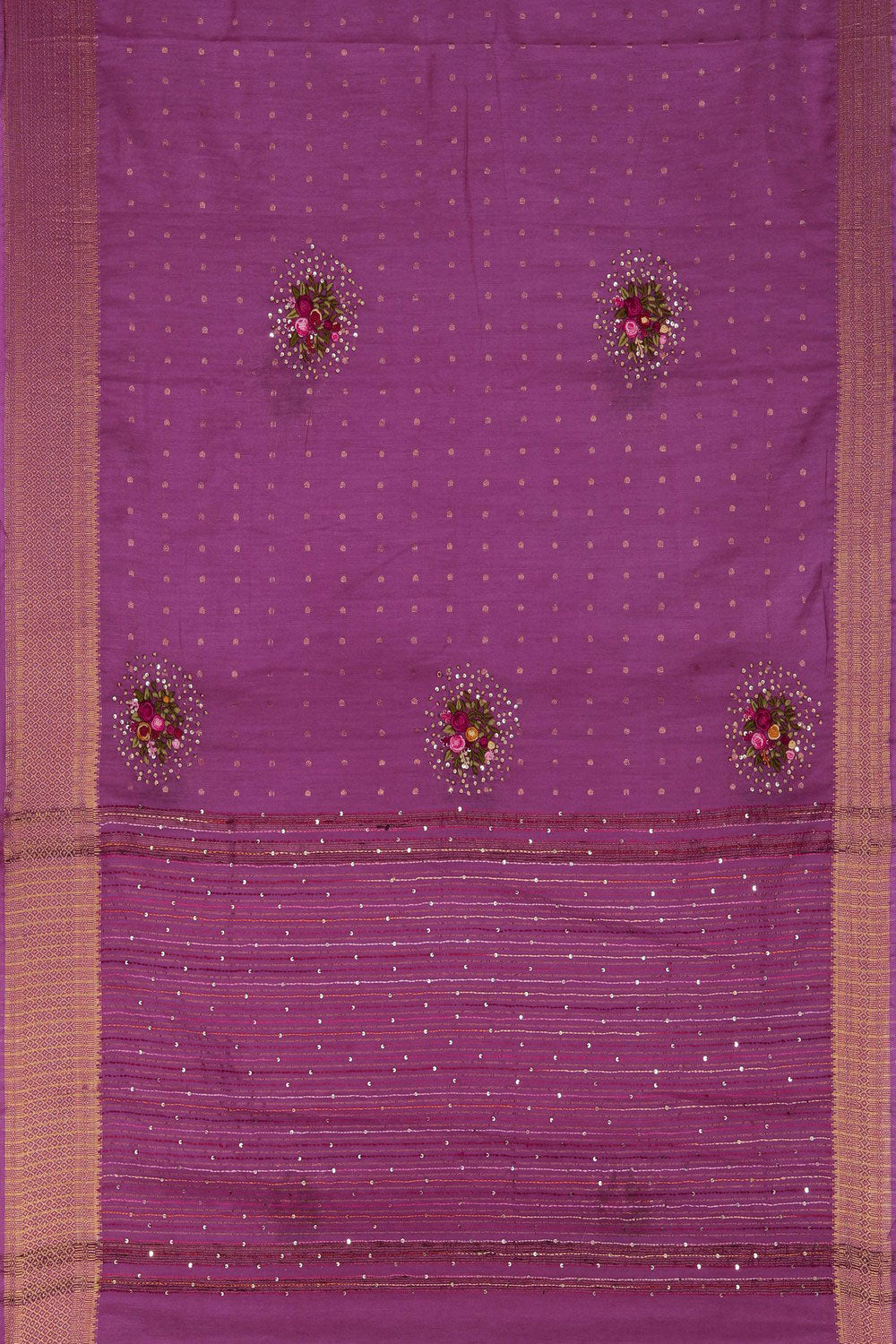 Image of A Dupion Silk Embroidery Saree