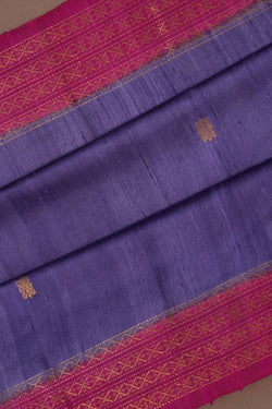 Image of Dupion Silk Purple Saree