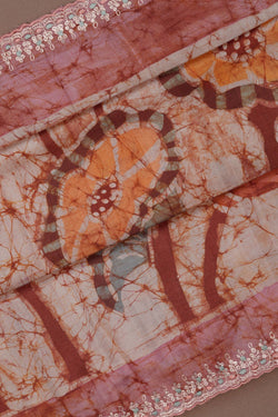 Image of Tussar Silk Batik Printed Saree