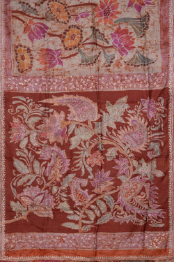 Image of Tussar Silk Batik Printed Saree