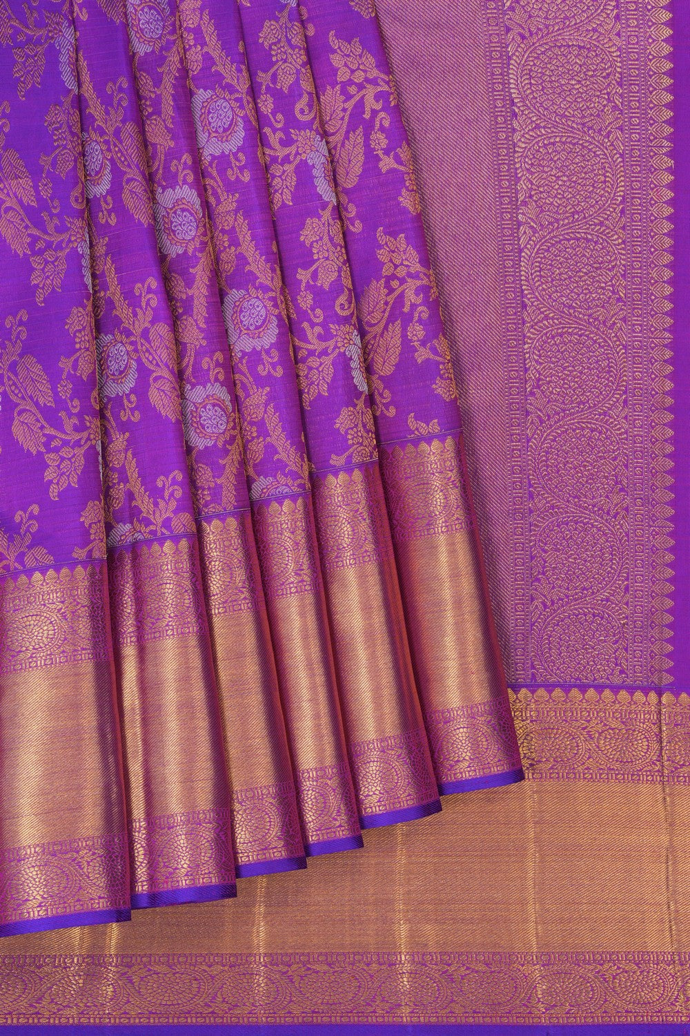 Image of Kanchipattu Brocade Purple Saree