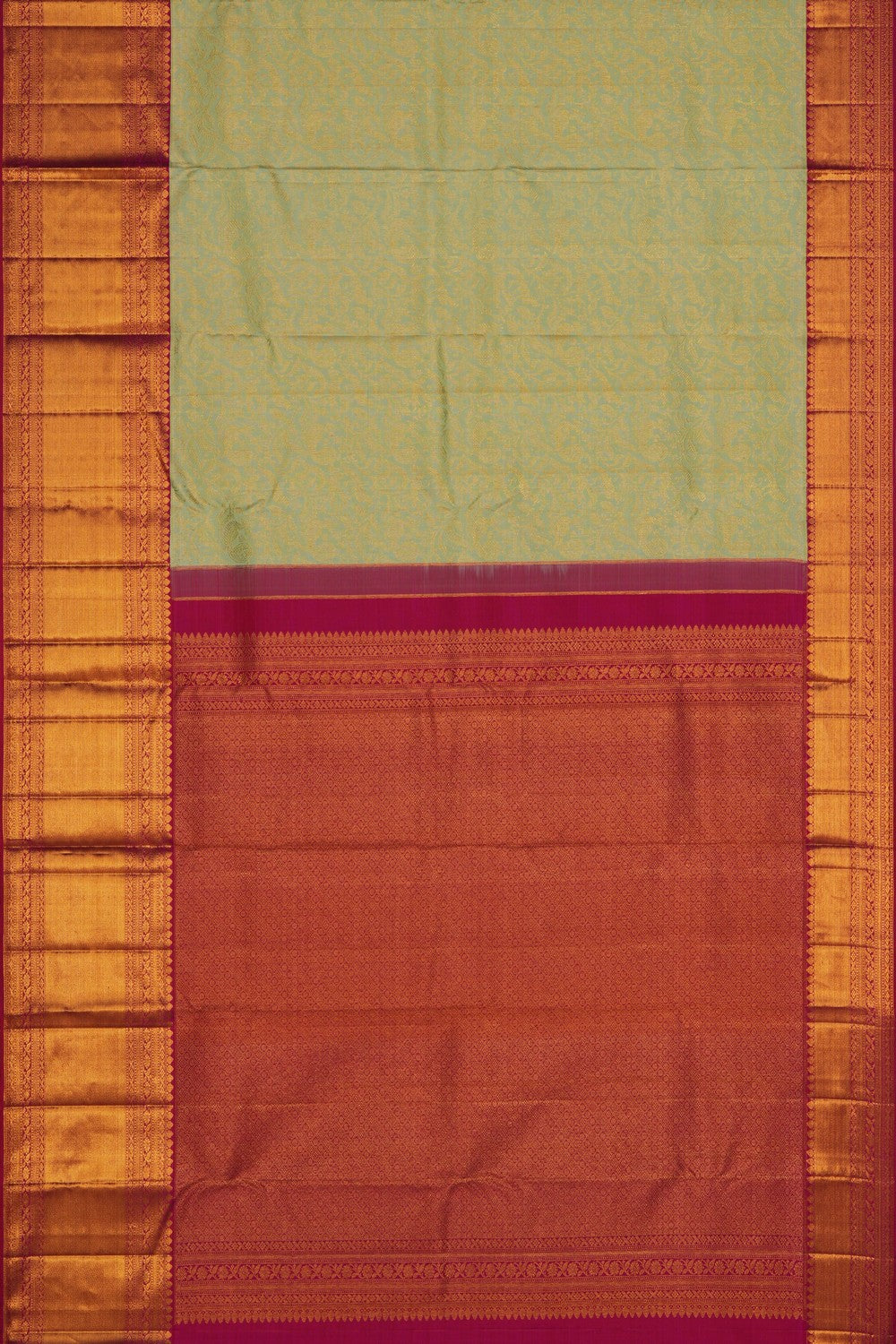 Image of Kanchipattu Brocade Sea Green Saree