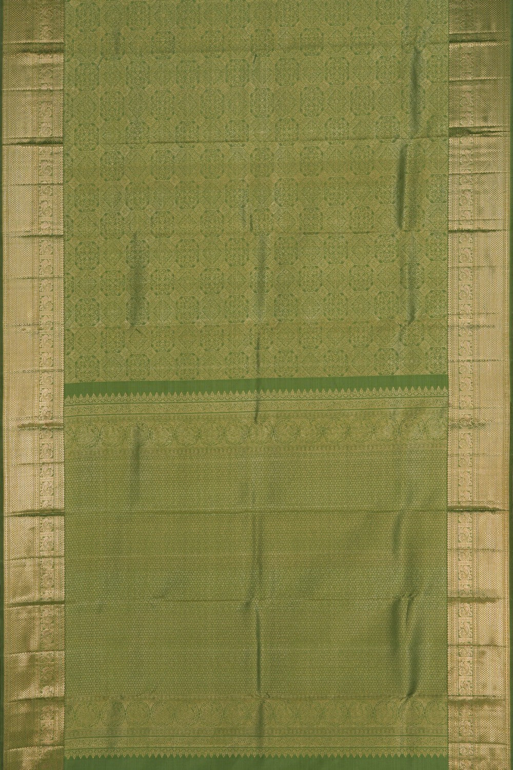 Image of Kanchipattu Brocade Sage Green Saree