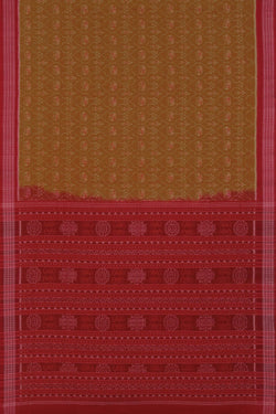 Image of Sambalpuri Cotton Mustard Saree