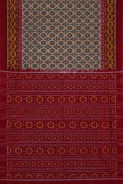 Image of Sambalpuri Cotton Grey Saree
