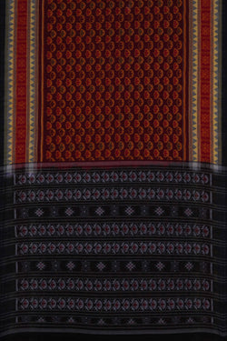 Image of Sambalpuri Cotton Maroon Saree