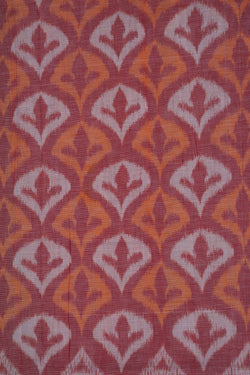 Image of Sambalpuri Cotton Red Saree