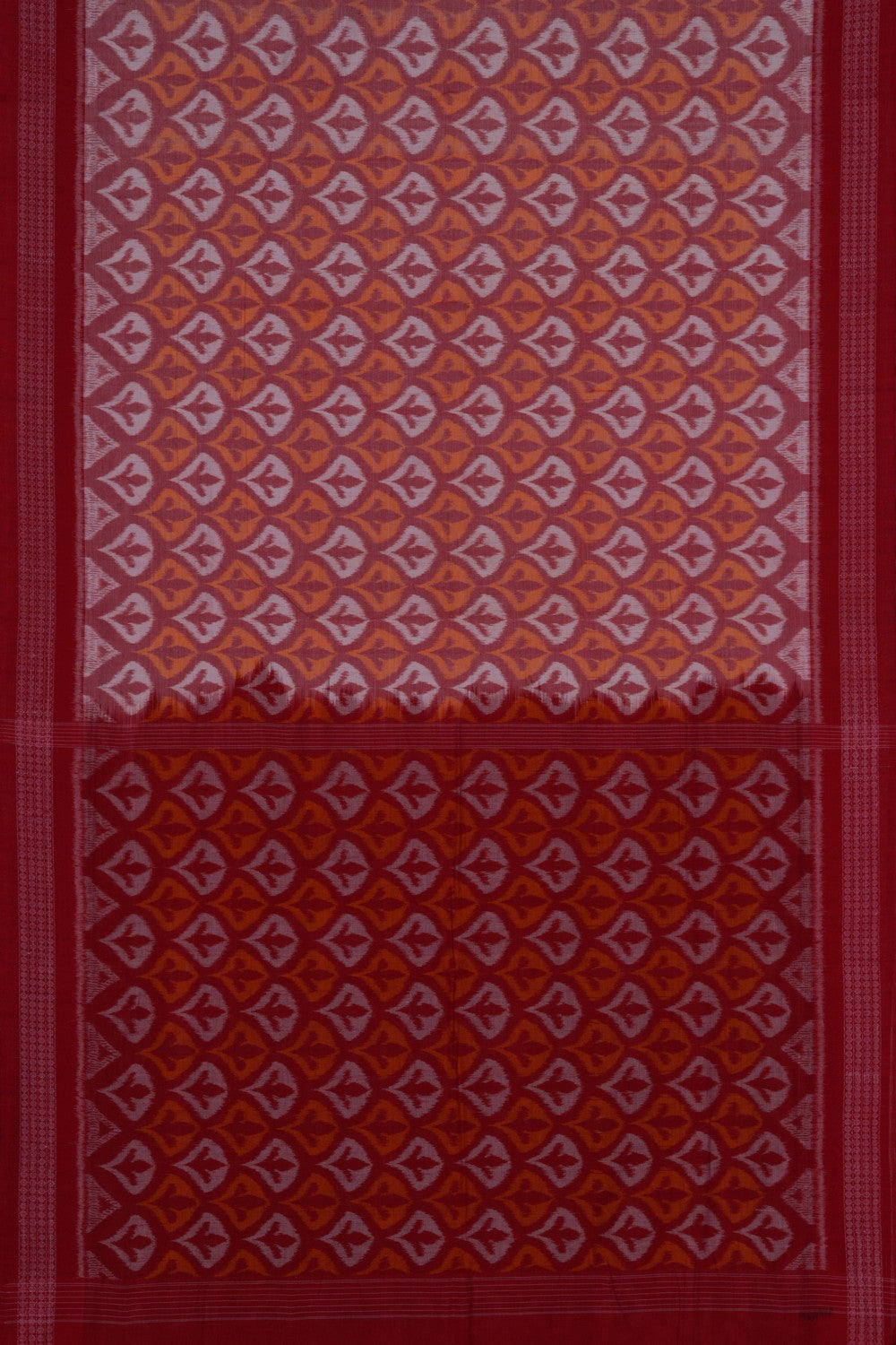 Image of Sambalpuri Cotton Red Saree