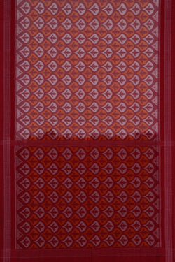 Image of Sambalpuri Cotton Red Saree