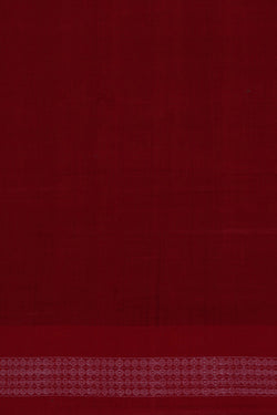 Image of Sambalpuri Cotton Red Saree