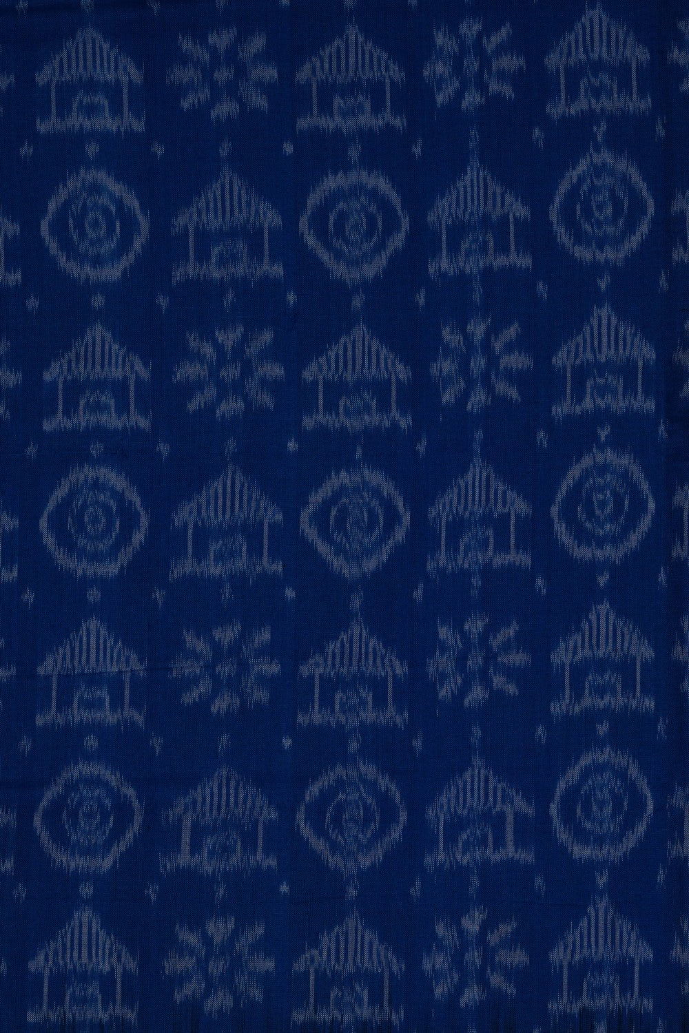 Image of Sambalpuri Cotton Blue Saree
