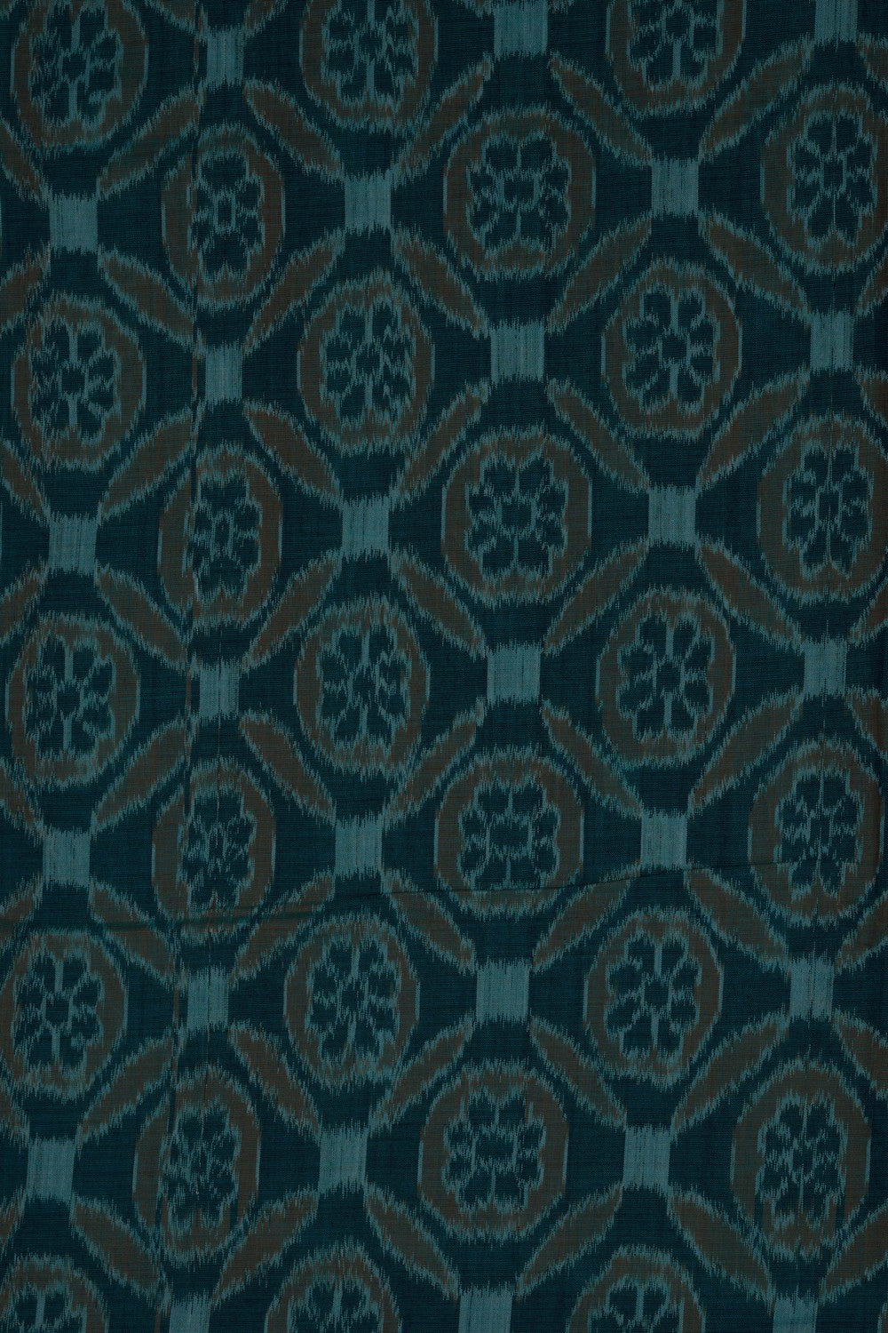 Image of Sambalpuri Cotton Teal Green Saree