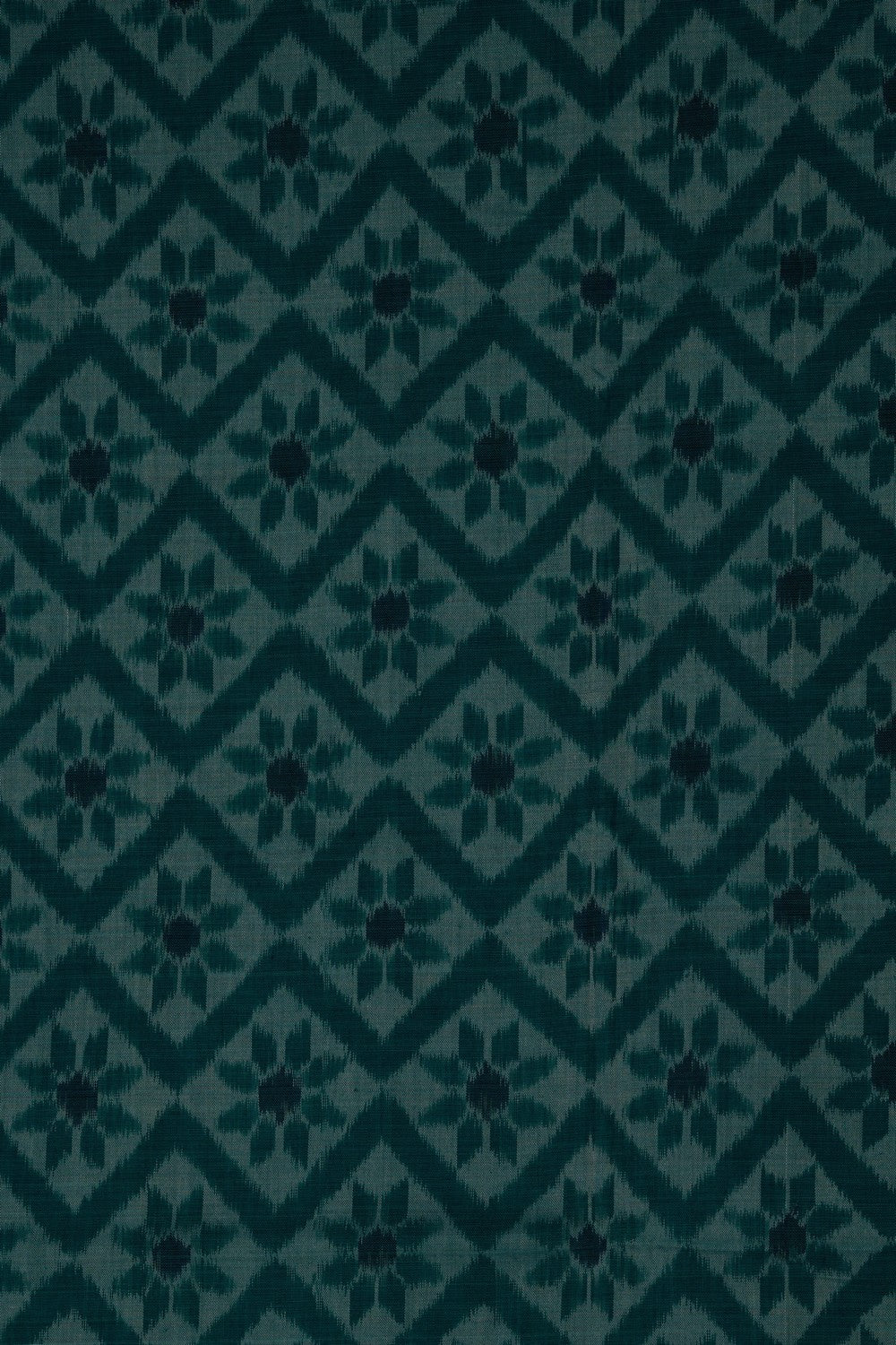 Image of Sambalpuri Cotton Teal Green Saree