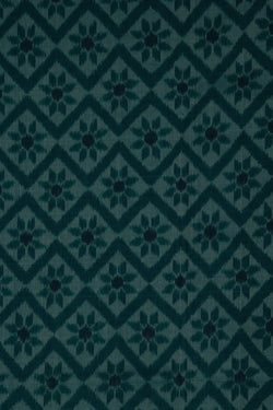 Image of Sambalpuri Cotton Teal Green Saree