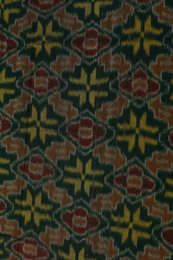 Image of Sambalpuri Cotton Green Saree