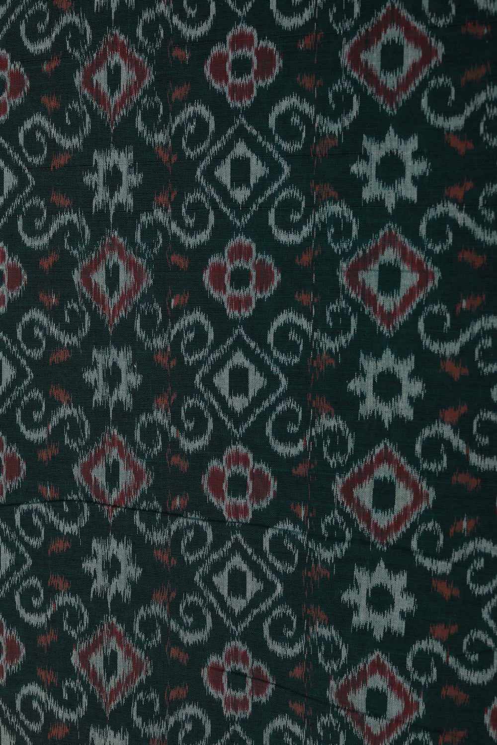 Image of Sambalpuri Cotton Teal Green Saree