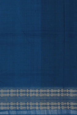 Image of Sambalpuri Cotton Navy Blue Saree