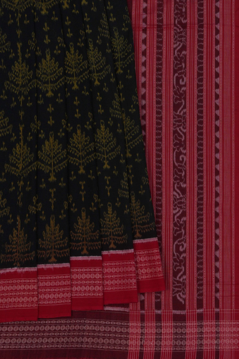 Image of Sambalpuri Cotton Black Saree