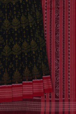 Image of Sambalpuri Cotton Black Saree