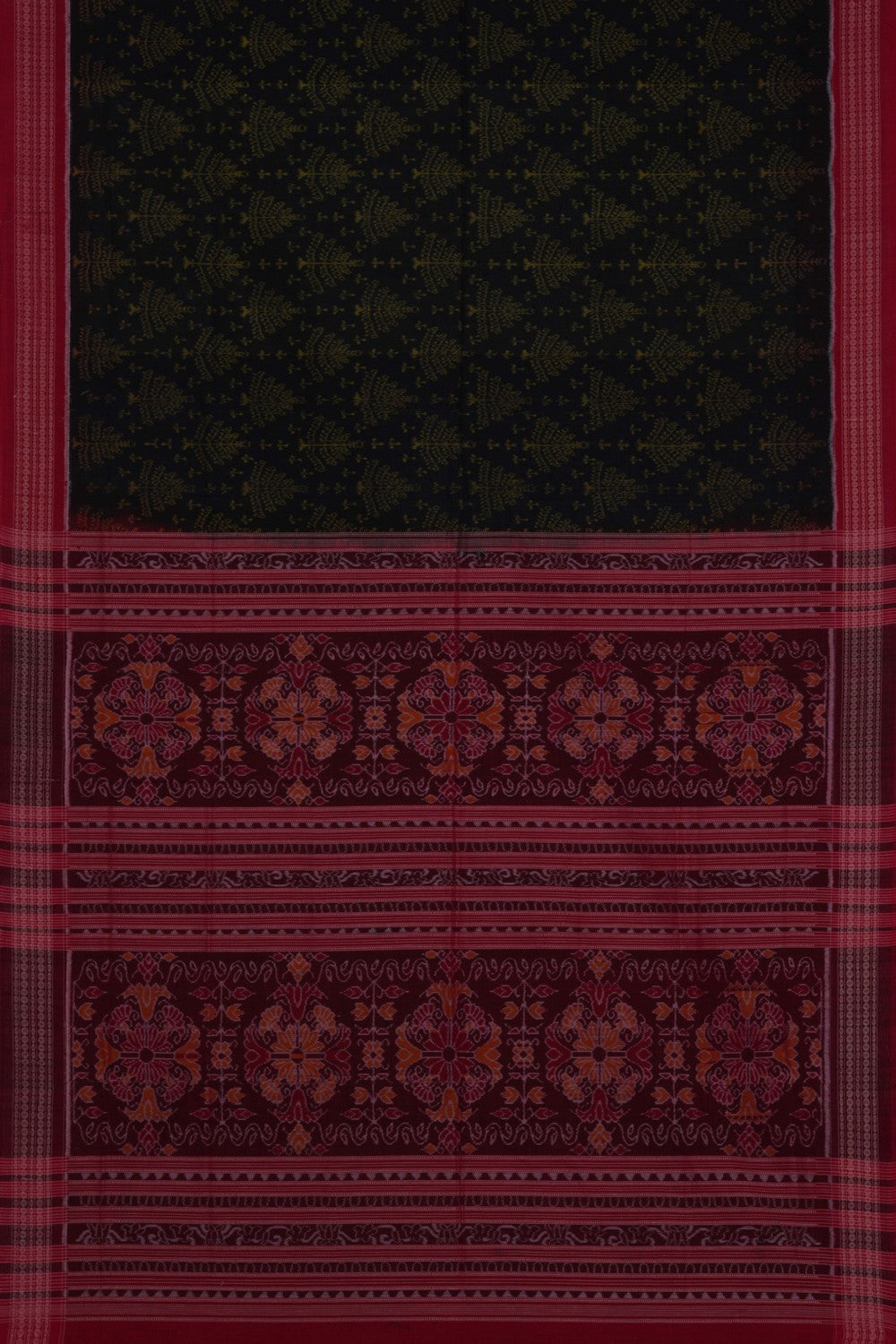 Image of Sambalpuri Cotton Black Saree