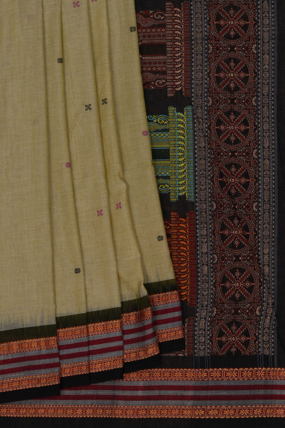 Image of Sambalpuri Cotton Mint Green Saree