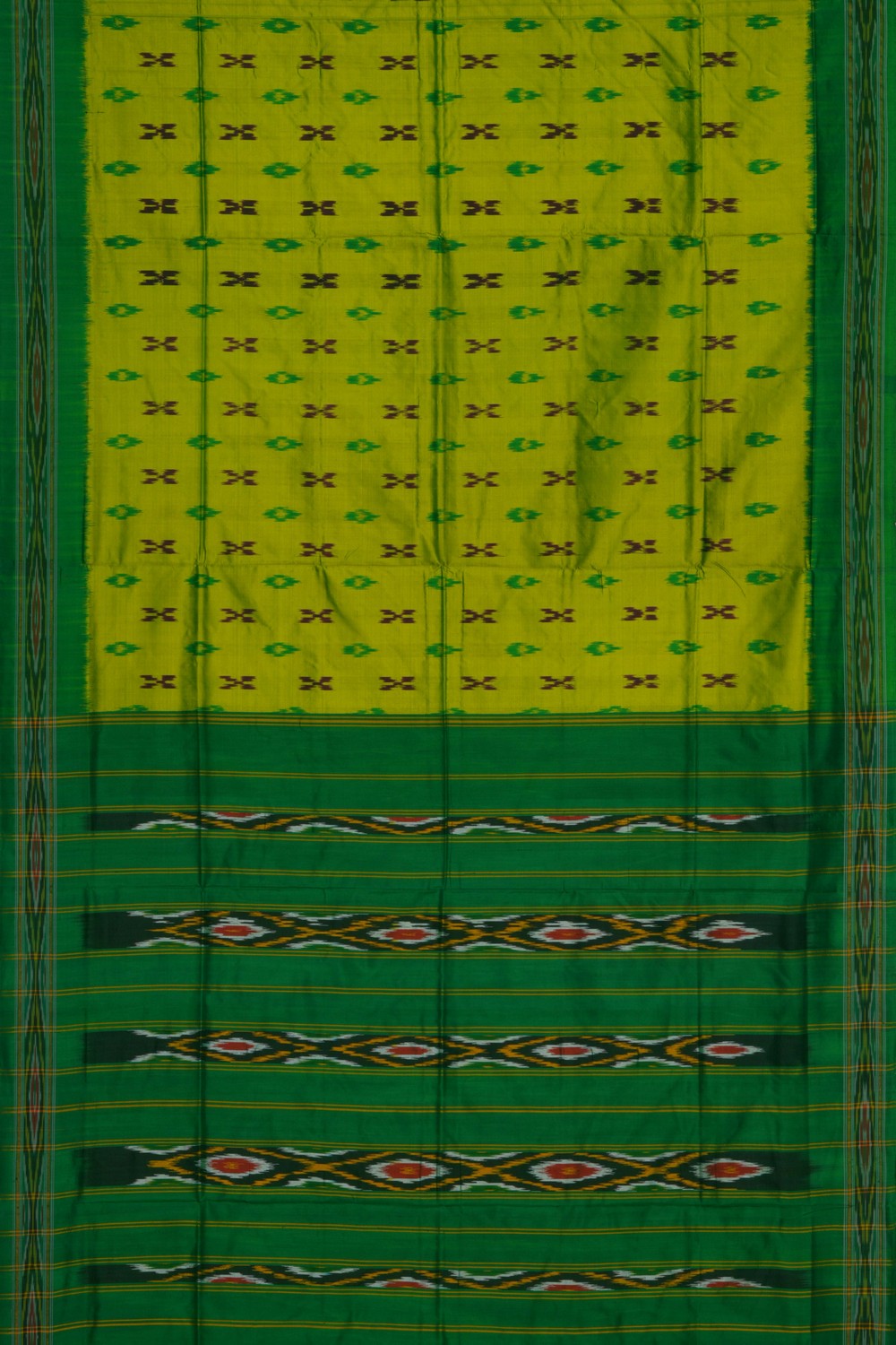Pochampally-Silk Green Saree
