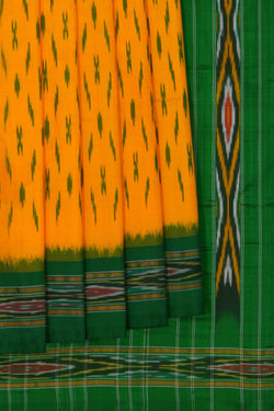 Image of Pochampally-Silk Yellow Saree