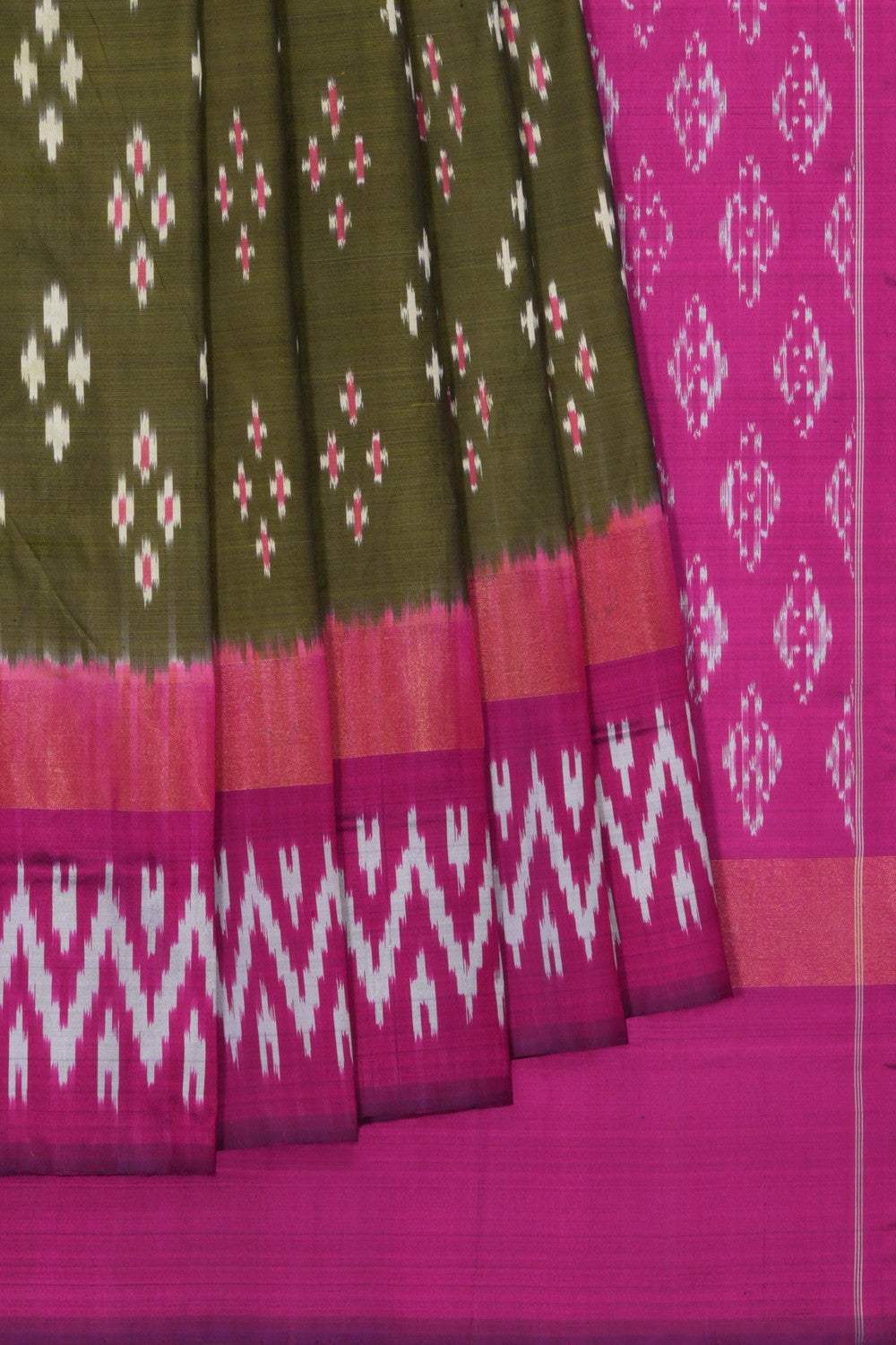 Image of Pochampally Ikat Silk Saree