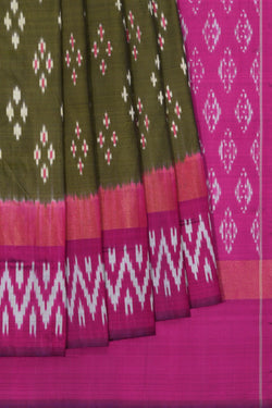 Image of Pochampally Ikat Silk Saree
