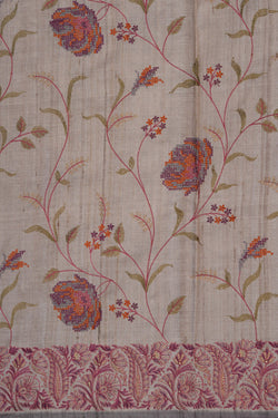 Image of A Tussar Embroidery Saree