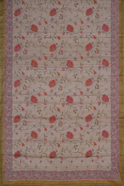 Image of A Tussar Embroidery Saree