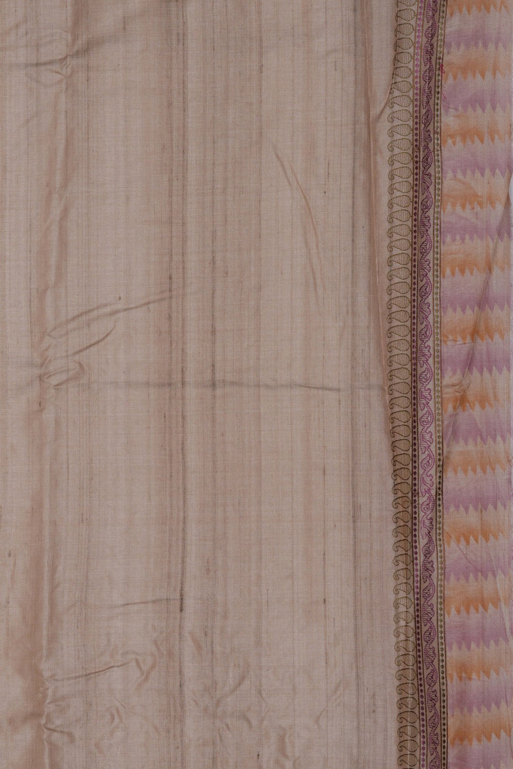 A Tussar Embroidery Saree