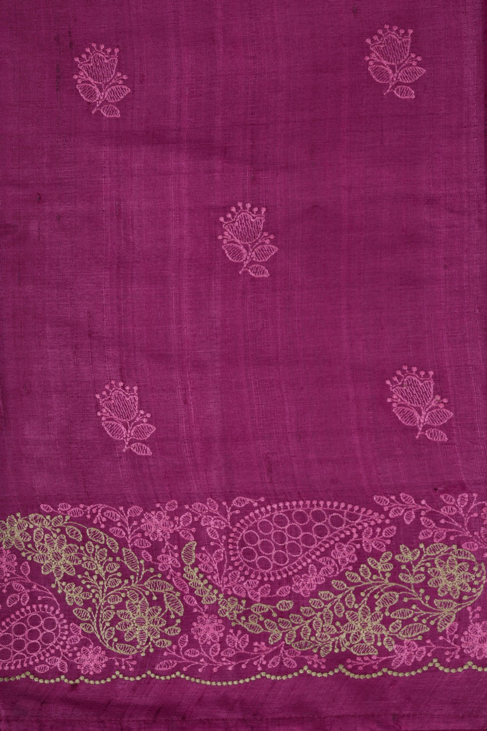 A Tussar Embroidery Saree