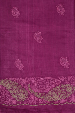 Image of A Tussar Embroidery Saree