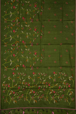 Image of A Tussar Embroidery Saree