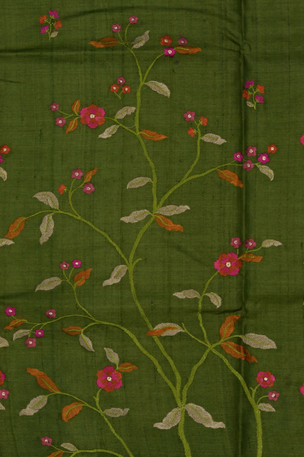 A Tussar Embroidery Saree