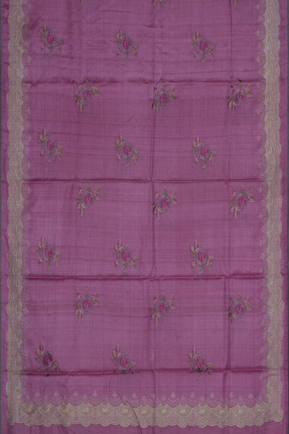 Image of A Tussar Embroidery Saree