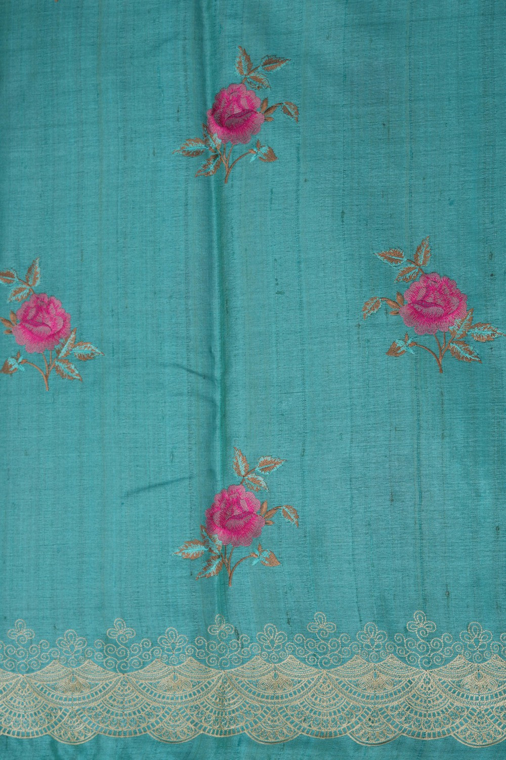 Image of A Tussar Embroidery Saree