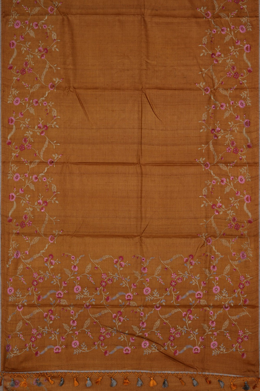A Tussar Embroidery Saree