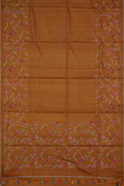 Image of A Tussar Embroidery Saree