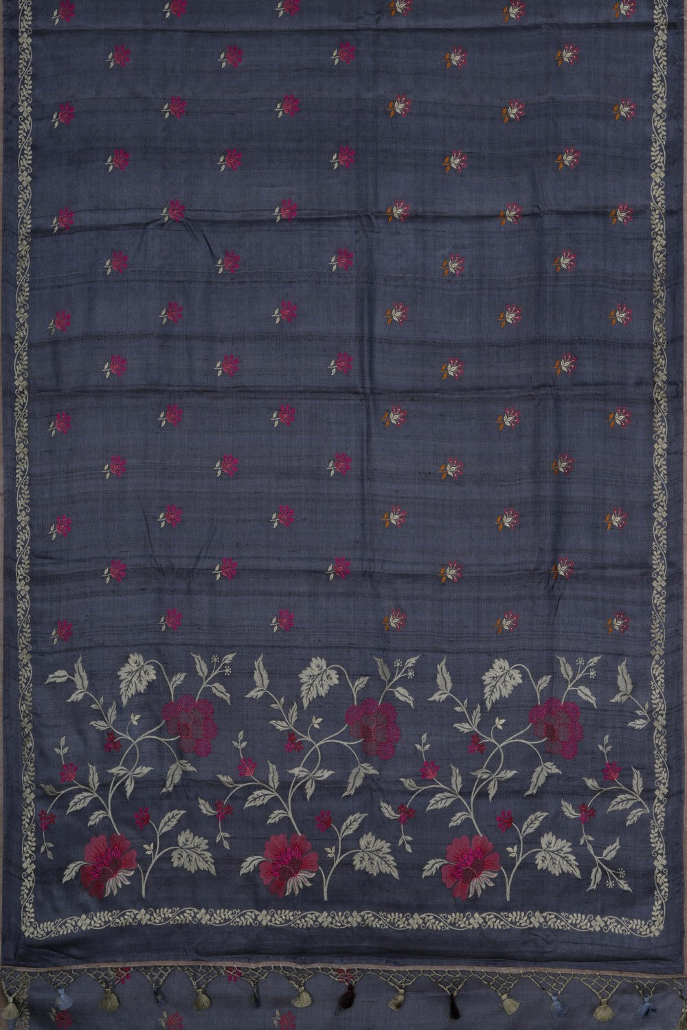 Image of A Tussar Embroidery Saree