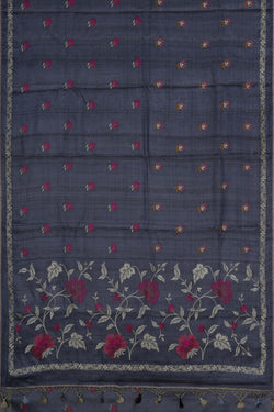 Image of A Tussar Embroidery Saree