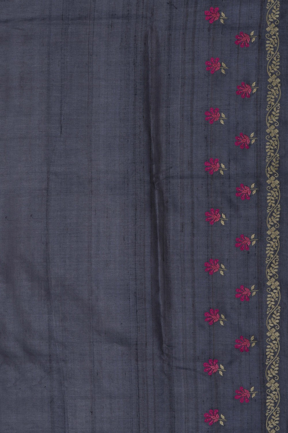 A Tussar Embroidery Saree
