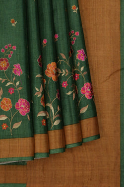 Image of A Tussar Embroidery Saree