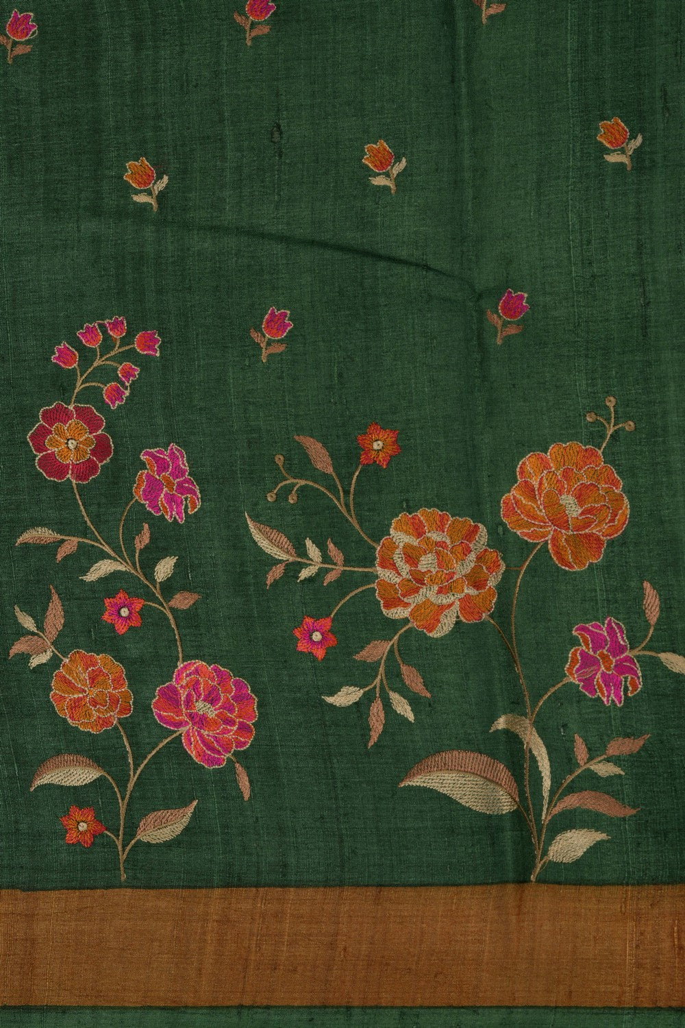 A Tussar Embroidery Saree