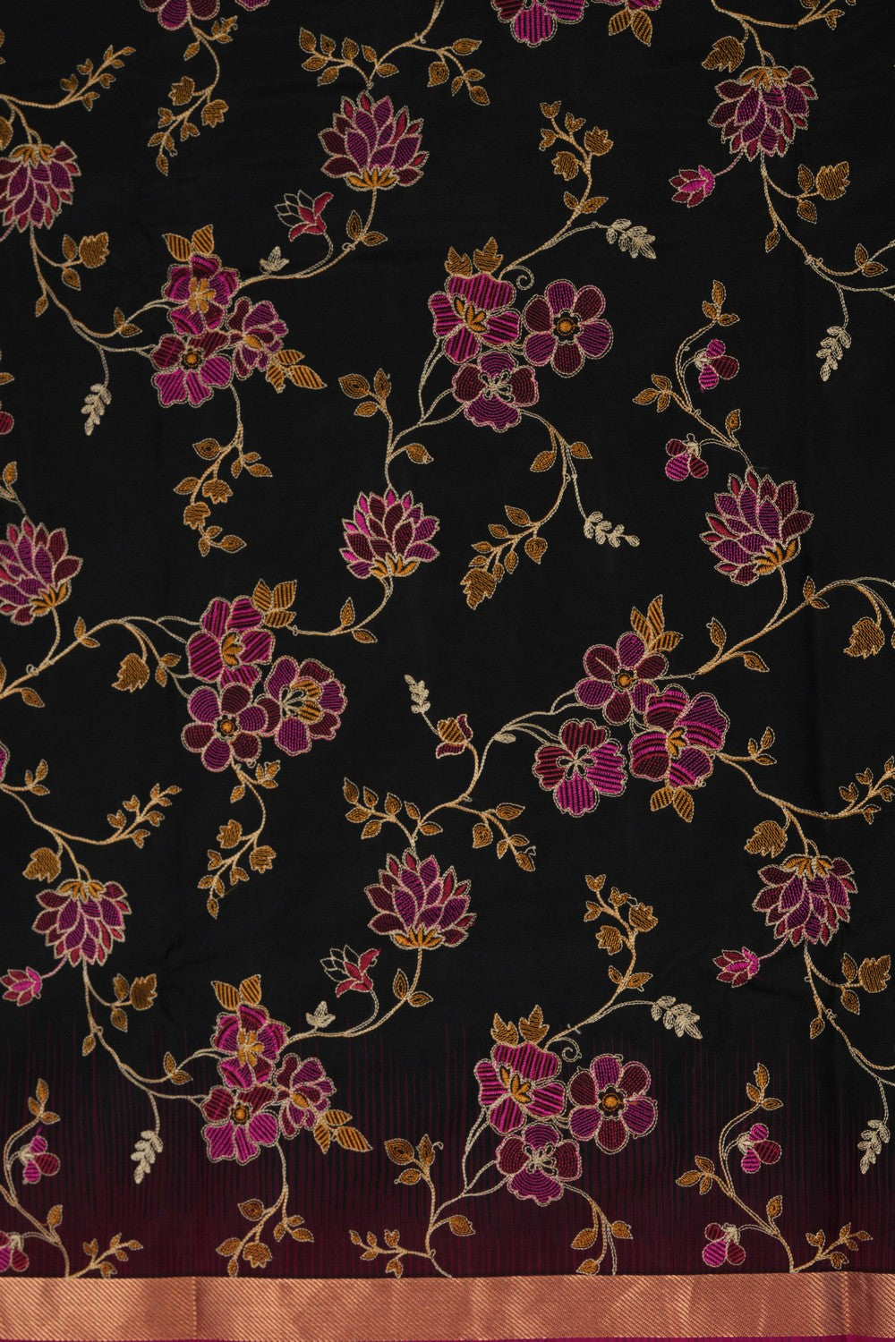 A Tussar Embroidery Saree