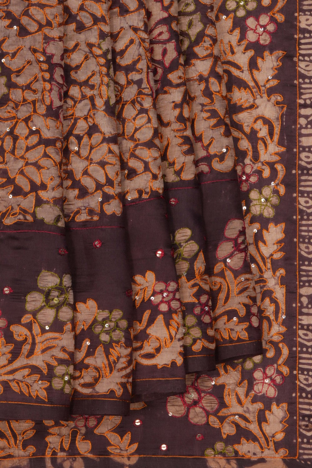 A Dupion Silk Embroidery Saree